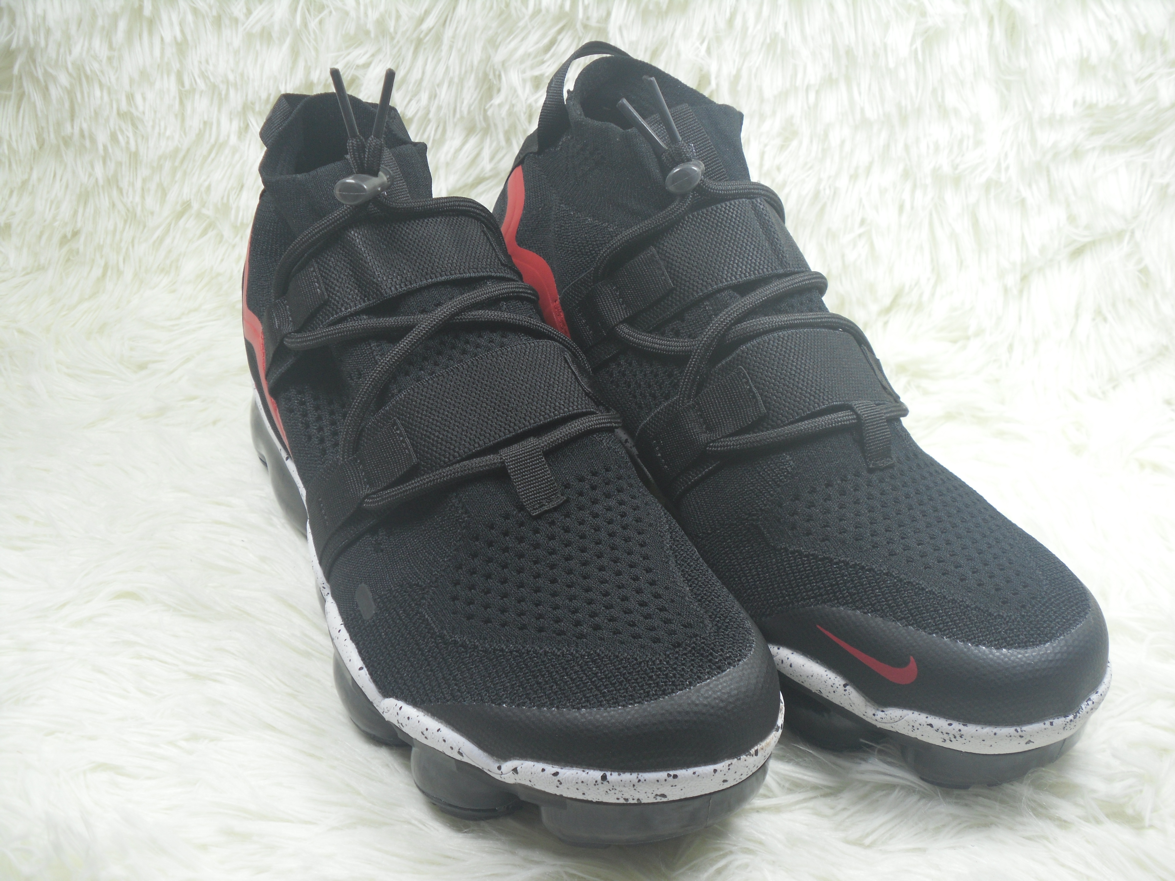 Men Nike Air VaporMax FK Utility Black Red Running Shoes